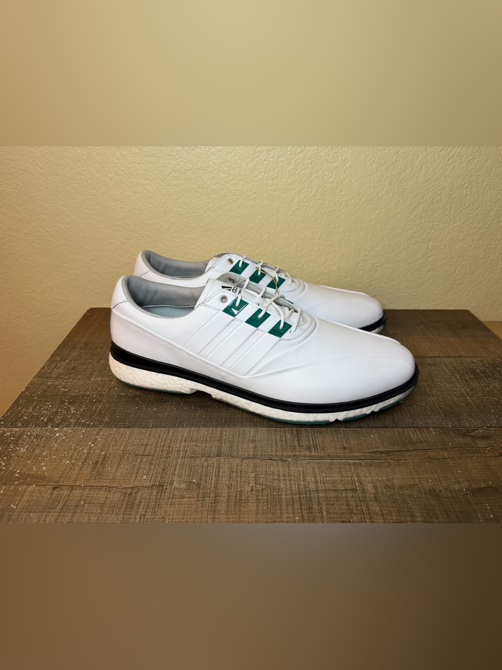 adidas Equipment 93 Spikeless Golf Shoes.
- Size 14 Men.
